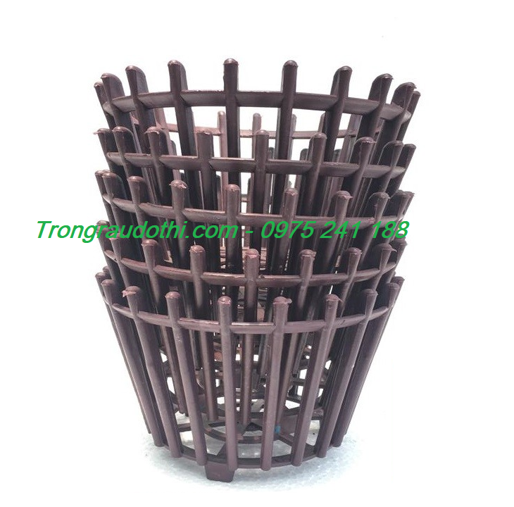 Chậu nhựa giả gỗ trồng hoa lan 25cm